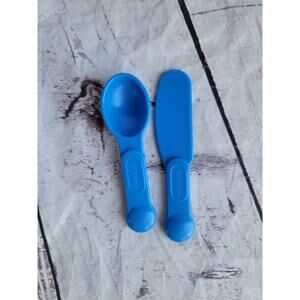 Little Tikes Pretend Play Plastic Blue 2 Piece Spoon Knife Utensil Set